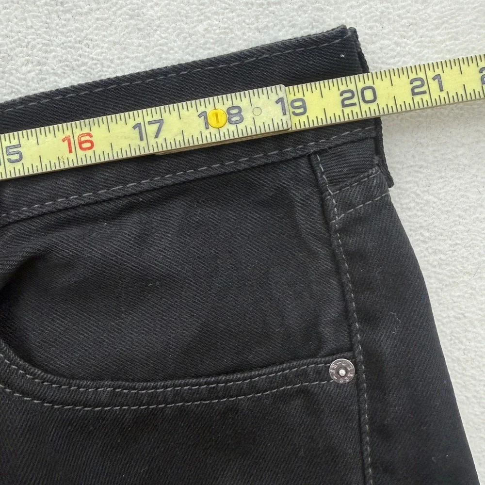 Levi's 505 Regular Fit Jeans Mens 40x30 Black Straight Leg Denim‎ Pants